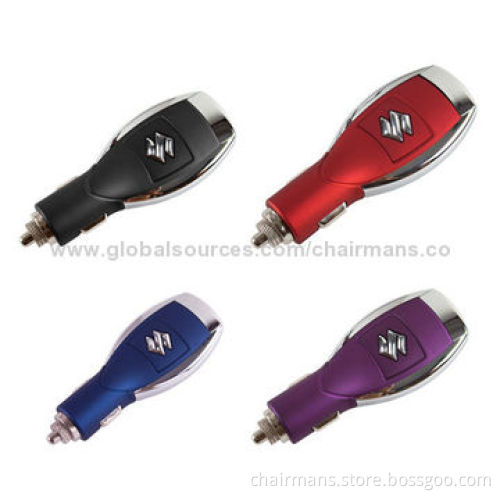 USB Car Chargers, Dual-port or Single Port, 12-24V DC Input